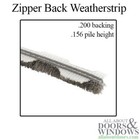 Weatherstrip With Zipper Back For Doors and Windows Grey Weather Seal 