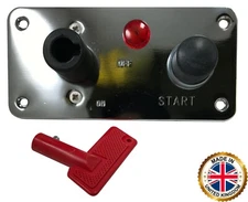 Chrome Racing Car 12V Battery Disconnect Switch Panel Push Button Engine Start