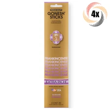 4x Packs Gonesh Extra Rich Incense Sticks Frankincense Scent | 20 Sticks Each