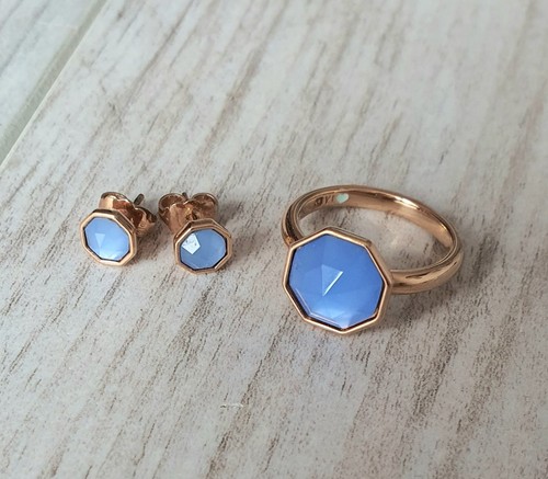 Pierre Lang Modeschmuck Statement Ring Öhringe Blaue Steine Alte Modelle - Bild 3 von 11