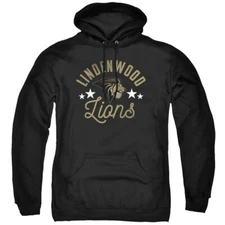 Lindenwood University Adult Pullover Hoodie Lions, Black, S-3XL