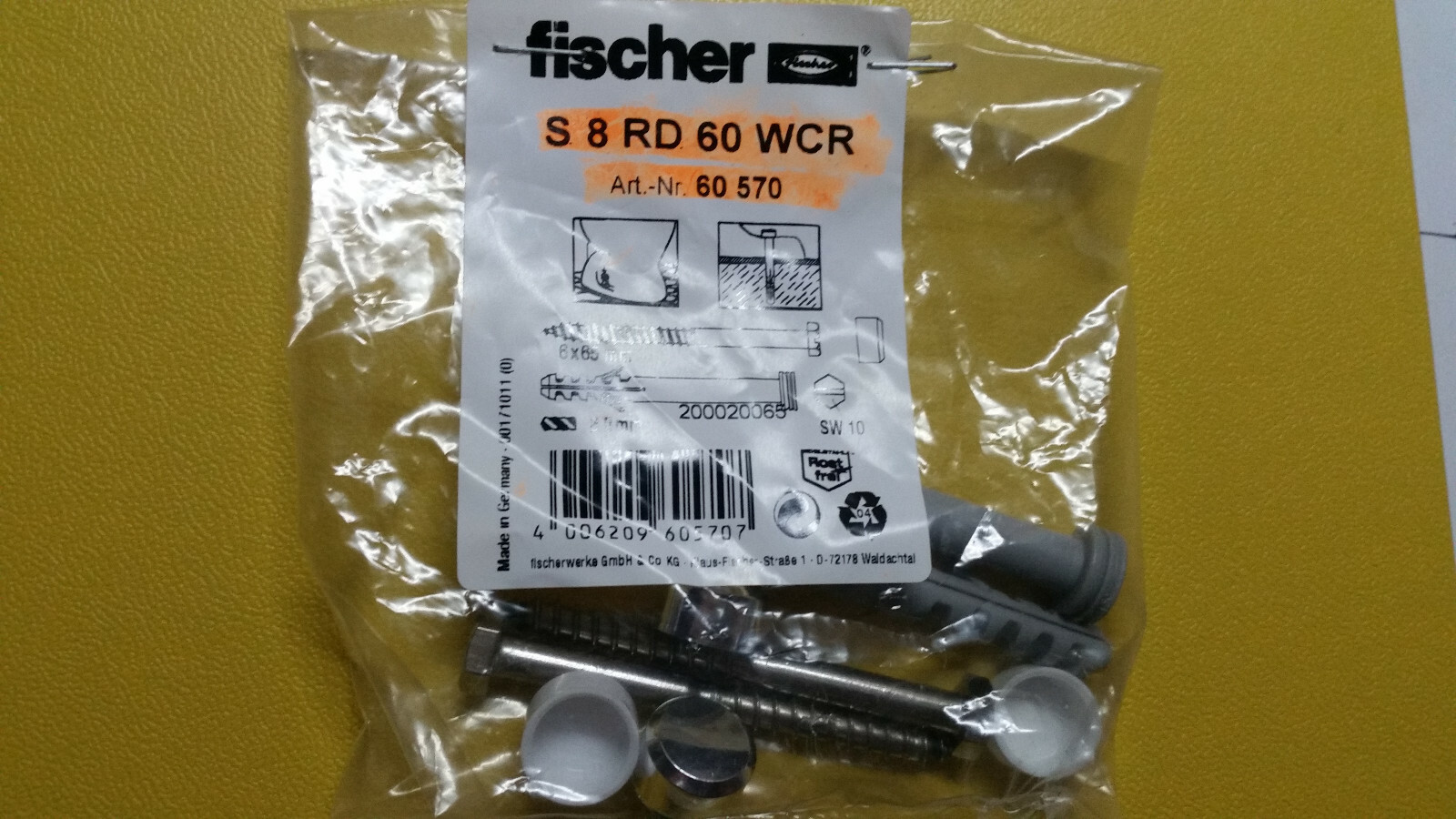 Fischer 60568 – Attacco Idraulico S 8 RD WCR 80 – 1 Pezzo – Qualità Professionale - 5
