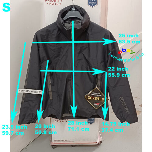 ADIDAS TERREX MYSHELTER GORE-TEX PACLITE RAIN JACKET FP8450 BLACK MENS SZ SMALL - 第 13/20 張圖片