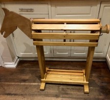 Sit on Ride on  Saddle Stand Rack Handmade not rocking horse freestanding Wooden