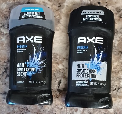 AXE Phoenix 2.7oz Mint/Rosemary Antiperspirant AND Deodorant Sticks Lot of 2