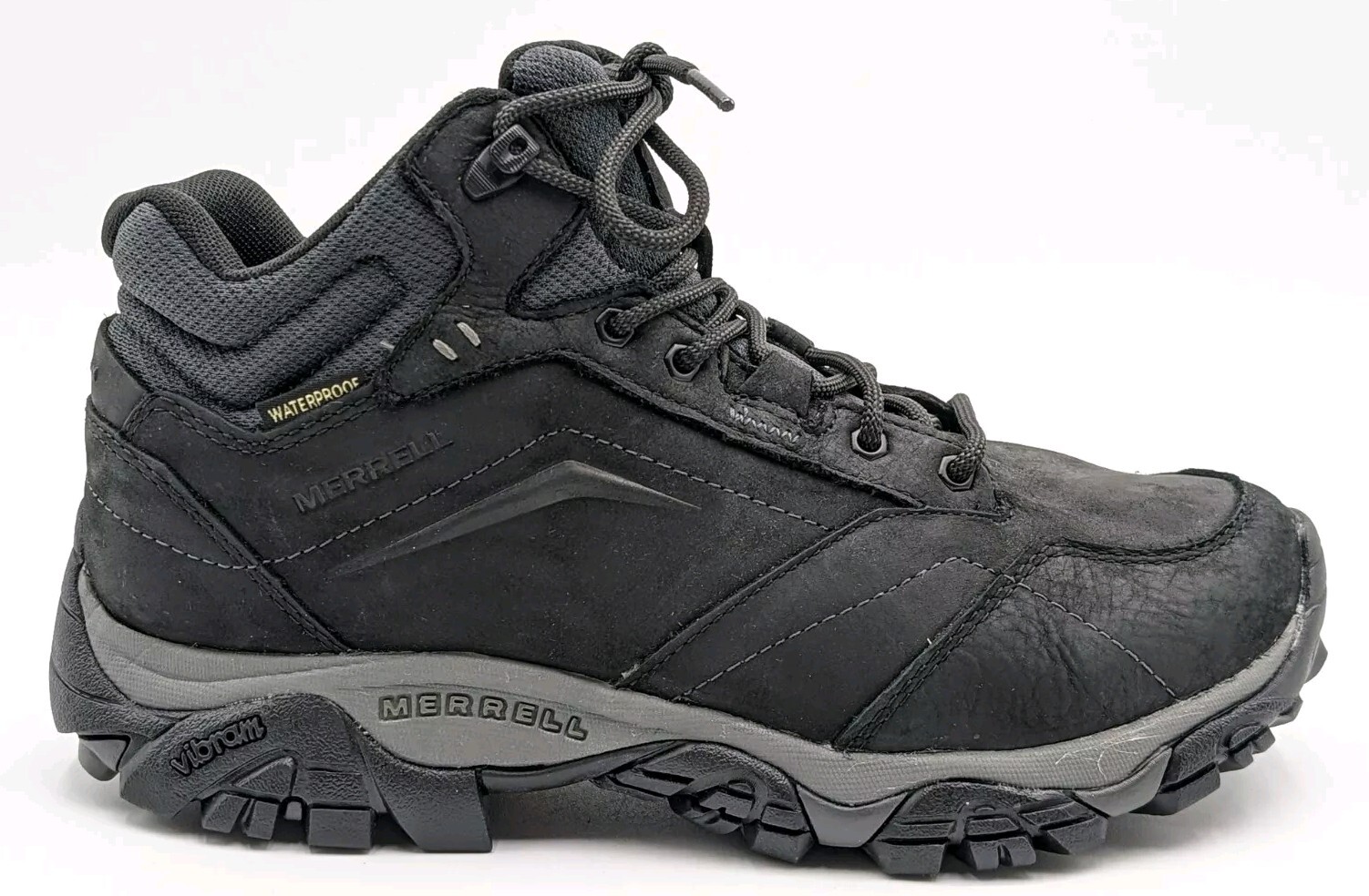 Merrell Moab Adventure Mens Size Black Waterproof Hiking Boots (C9)