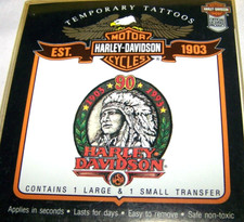 Harley Davidson Motorcycles Temporary Tattoos - New - 1903-1993 Anniversary