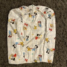 Vintage Dundee Disney Babies Mickey Minnie Mouse Donald Baby Fitted Crib Sheet