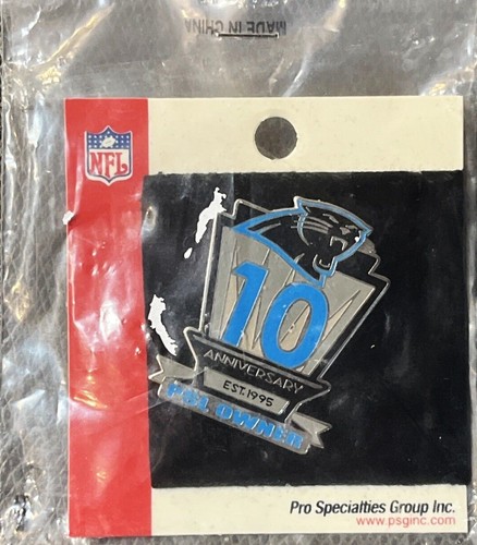 Official Carolina Panthers NFL Football PSL Owner 10th Anniversary Pin Ship Free