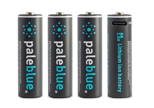 Pale Blue PBAAC - Lithium Ion Rechargeable AA Batteries (4) - Picture 1 of 1
