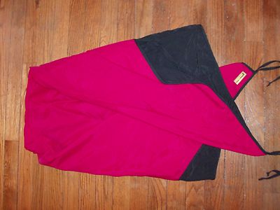 RED LG Cloak Dawggie Dog Cloak Tie on Coat Cover Nylon Shell Polyester  Lining