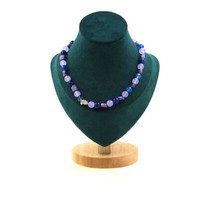 Mineralien Und Edelsteine. Collier Perlen Charoit Aus Russland + Chalcedon