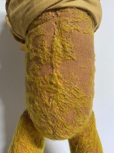 Orsacchiotto vintage antico snodato dorato 20"" Bellissimo look! Bracci curvi - Foto 7 di 13