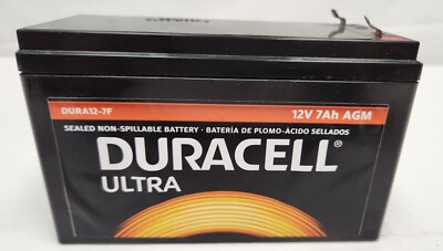 Duracell Ultra Non-Spillable Battery  Sealed DURA12-7F 12V 7Ah - USED