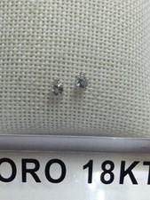 Orecchini in oro bianco 750 18 kt diamanti topazi naturali con garanzia +2294