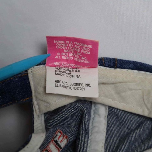 Mattel Barbie Denim Hat Girls Size 3-6 Baseball Cap Y2K Vintage - Picture 7 of 9