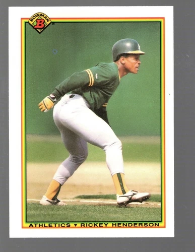 Rickey Henderson 1990 Bowman Tiffany #457