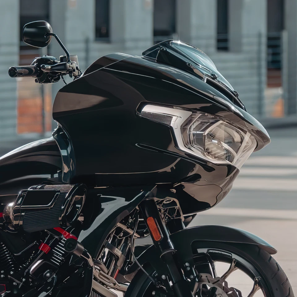 Carenado interior exterior negro y parabrisas para Harley CVO Road Glide FLTRXSE 2023-25 Foto 2 de 4