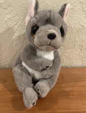 Ty Beanie Baby Bellies - WILFRED the French Bulldog (6 inch) gray frenchie plush