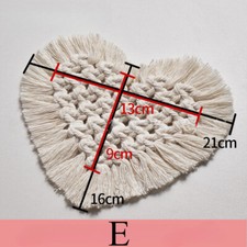 2Pcs Sous-Verres Tissés À La Main En Coton Avec Franges Résistants À La Chaleur