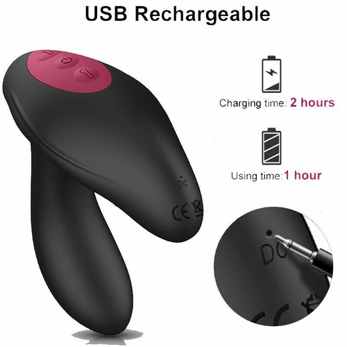 Wearable Clit G-Spot Vibrator Remote Control Inflatable Prostate Massager Dildo - Picture 12 of 12
