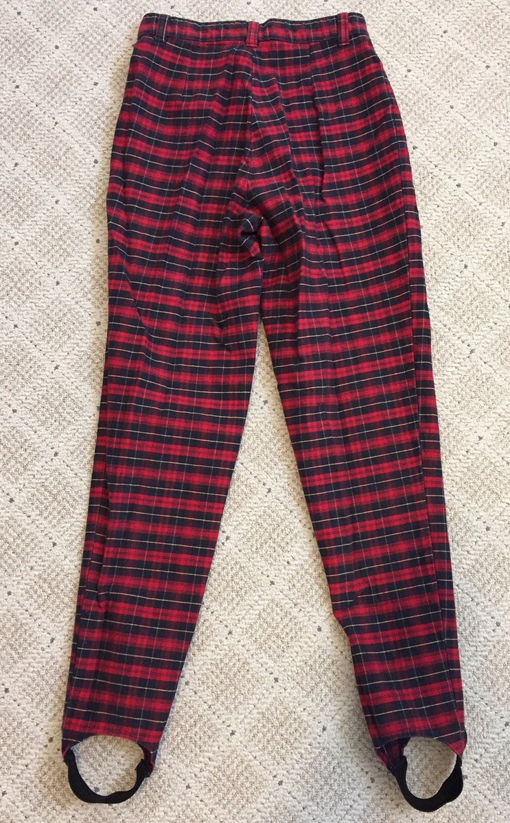 パンツ 90s vintage 2 tack wide check slacks 90's Plaid Trousers, Beige and Black Checked Pants, Creased