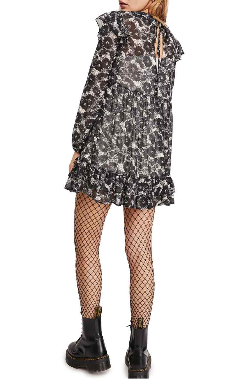 Floral Ruffled Mini Dress 