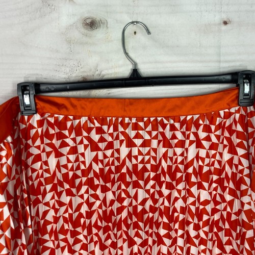 Future Collective Kahlana Barfield Brown Skirt Womens 28W 30W Orange Pleat Midi - Picture 9 of 9