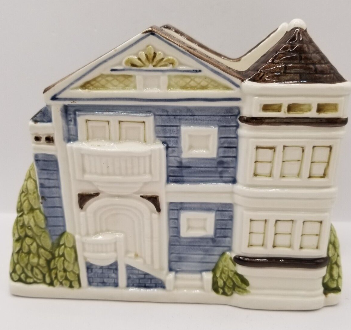 Vintage Otagiri 1980's Hand Painted Victorian House Ceramic Napkin ...