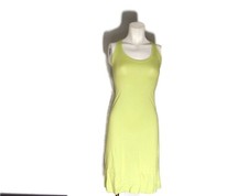 SPIRIT Rayon Cotton Sleeveless Tank Dress Made in USA Racer Back Women's Striped
