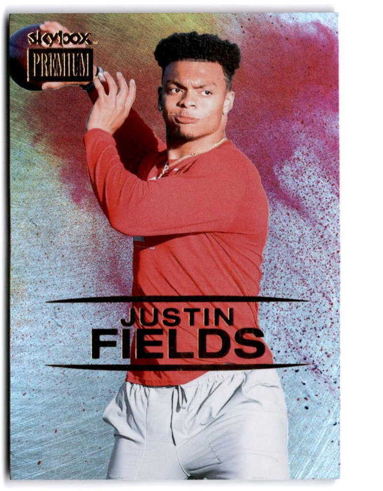 2021 Skybox Metal Universe Champions Premium #S-13 JUSTIN FIELDS  RC Football