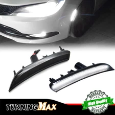 LH+RH White LED Front Corner Side Marker Indicator Lights For 15-17 Chrysler 200