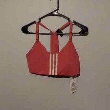 ADIDAS Training Light Support LAC Bra Pink 3 Stripe NEW Large Aeroimpact Gift