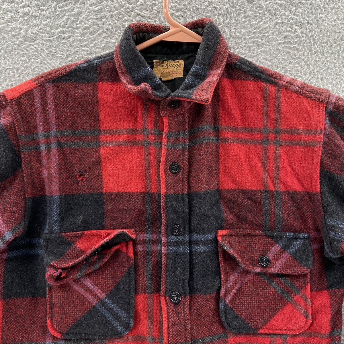 VINTAGE Fox Knapp Jacket Mens Medium Wool Hunting Outdoor VINTAGE Fox Knapp Jacket Mens Medium Wool Hunting Outdoor