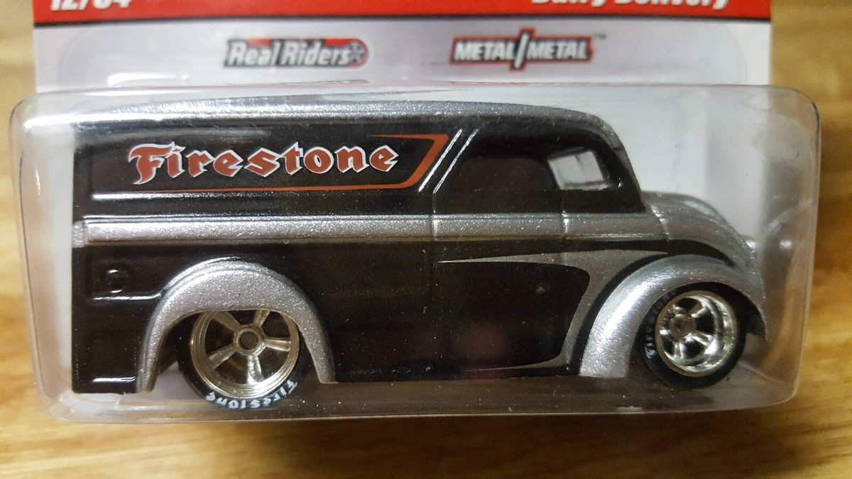 Hot Wheels Slick Rides Dairy Delivery Firestone 1:64 w/ Real