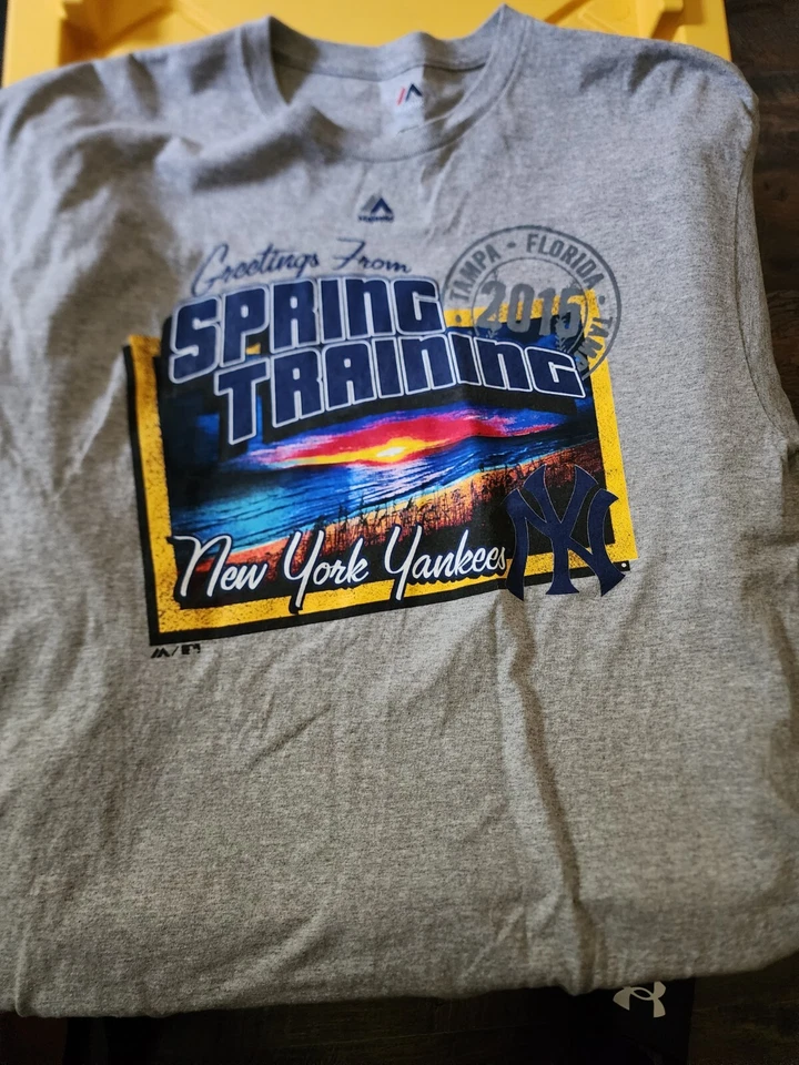 Vintage New York Yankees 2015 Tampa Spring Training T Shirt Majestic Mens XL  - Image 3 of 4