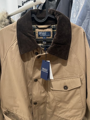 NUEVO CON ETIQUETAS - Chaqueta Polo Ralph Lauren Preston Algodón Sarga Estilo Barbour Británico Para Hombres L - Imagen 2 de 5