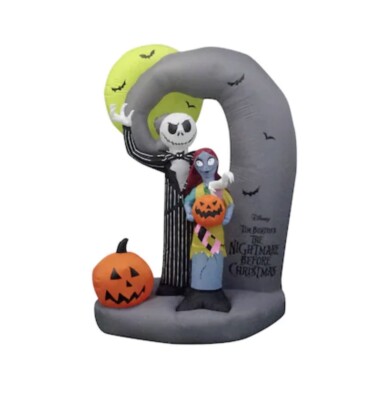 NEW   7 ft Disney Nightmare Before Christmas Jack Skellington & Sally Halloween