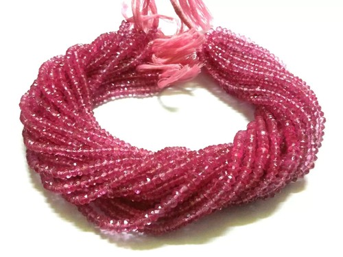 Rosa Turmalin Topas Rondell Facettiert 4,5-5 mm Lose Perlen 18 Zoll 1 Halskette - Bild 11 von 11