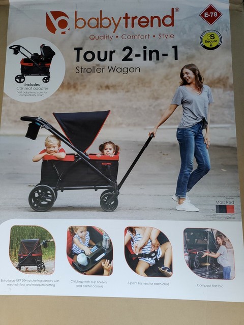 Ultimate Baby Trend Mars Red Tour 2 In 1 Push Pull Stroller Wagon Combo For Sale Online Ebay
