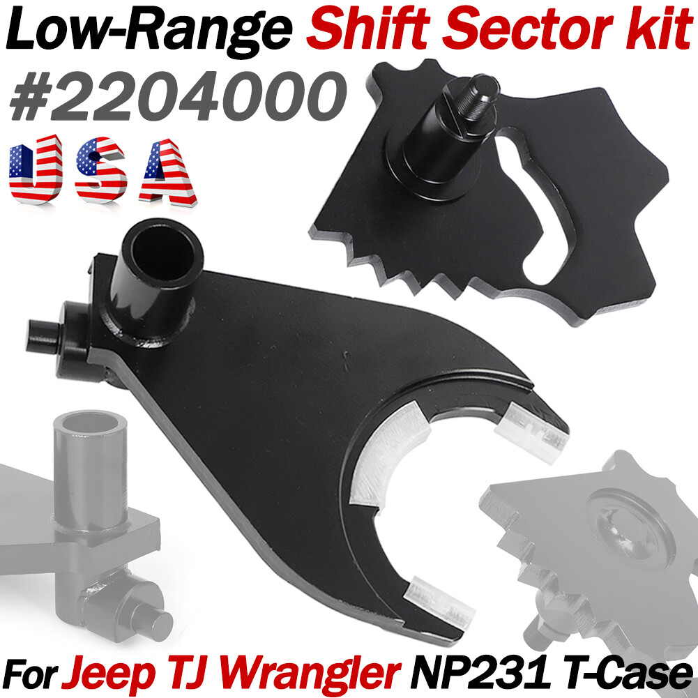 2Low 2WD Low-Range Shift Sector Kit For Jeep Wrangler TJ/LJ NP231 Transfer Case (1997-2006) - Replaces 2204000
