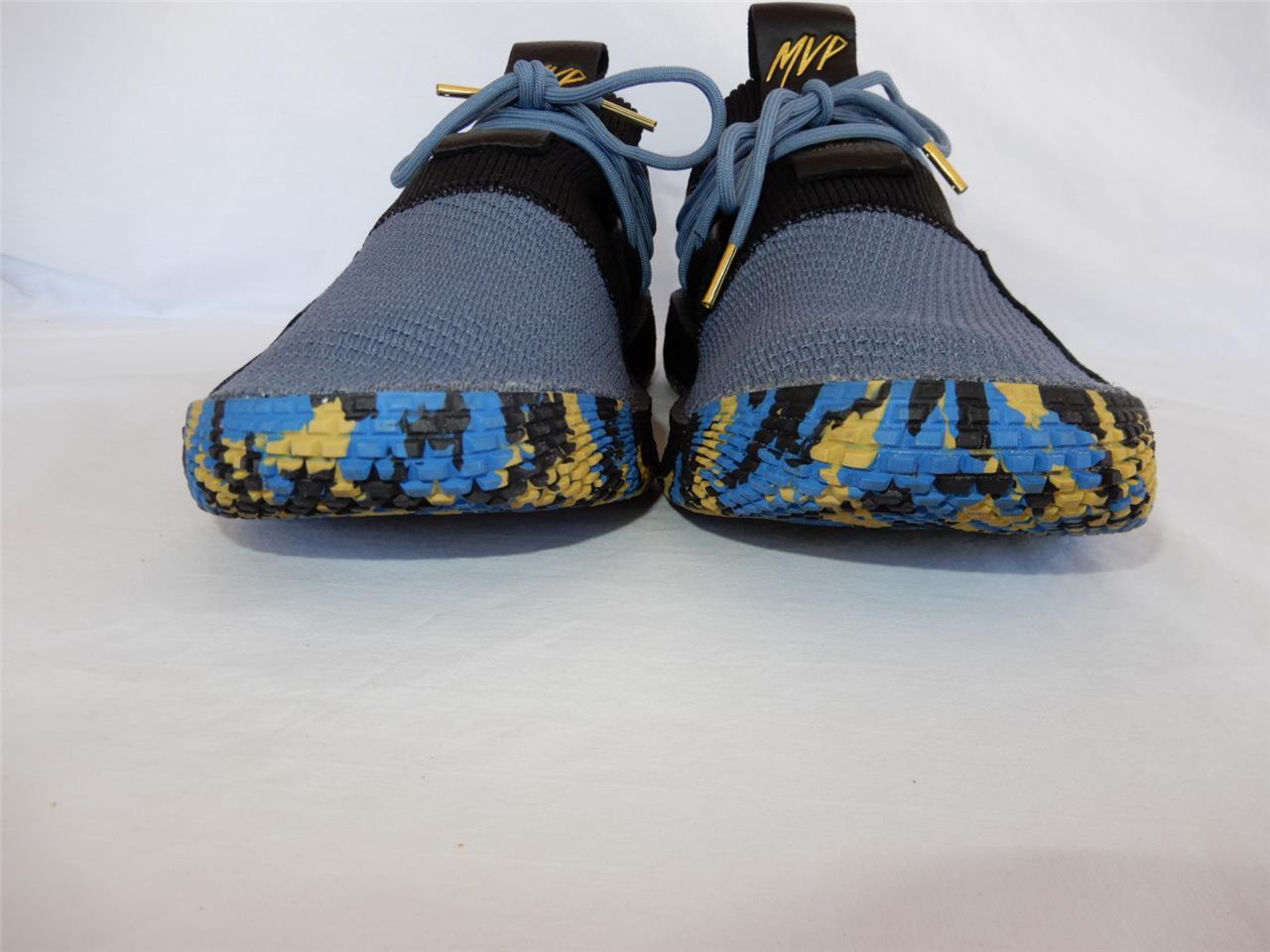 Adidas Harden MVP Vol 2 Black Blue Gold Basketball Shoes Men's Sz 13