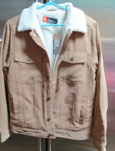 NWT OUTDOORSMAN Men's Sherpa Lined Midweight Corduroy Jacket ~ Toffee ~ Size S - Picture 2 of 8