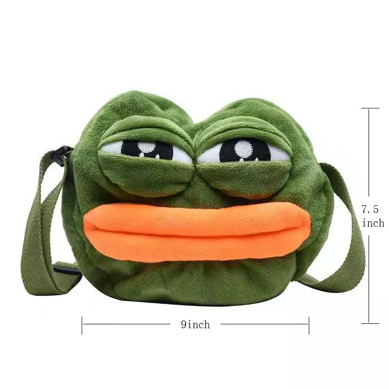 Big Mouth Frog Shoulder Bag Children s Fun Green Backpack eBay