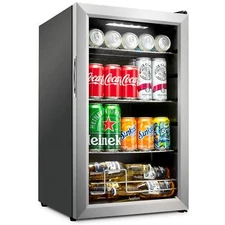 Ivation 101 Can Beverage Refrigerator, Freestanding Ultra-Cool Mini Drink Fridge