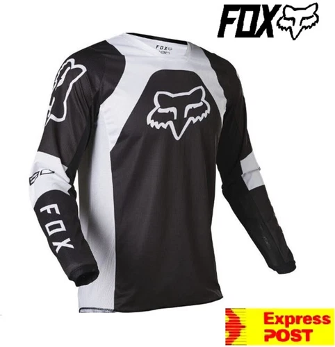 FOX LUX Motocross Jersey NEW Black white MX Fox dirt bike jersey ATV