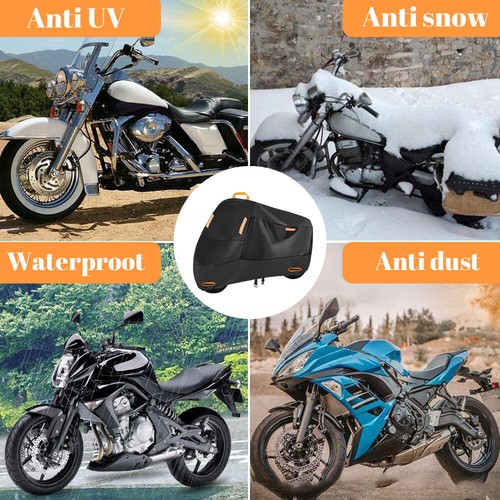 2XL Motorcycle Cover Waterproof Heavy Duty for Winter Outside Storage Snow Rain - Foto 11 di 12