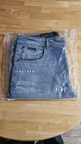 Henleys Mens MAYHEN slim fit denim jeans. W40 L32. - Picture 2 of 7