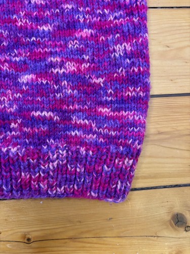 Vintage Women’s Handmade Knit Vest Purple Mottled Wool Size 8 / 10 - Picture 5 of 5