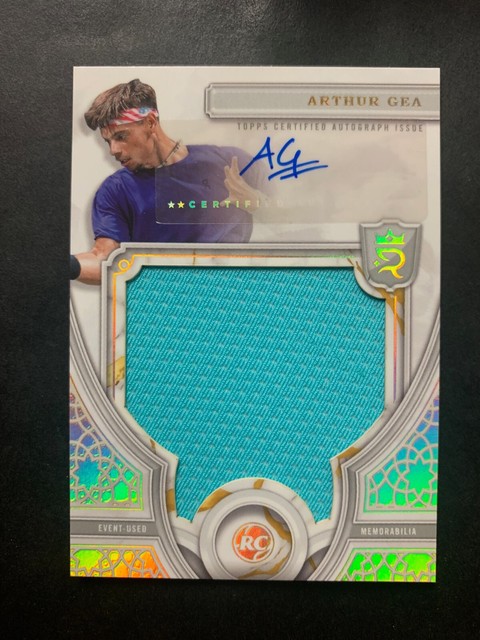 Arthur Gea 2024 Topps Royalty Tennis Rookie Relic Autograph Gold /10 #RRA-AG